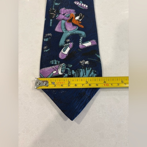 Vintage Looney Tunes Daffy Duck Golf Tie - Red & Navy Cartoon Novelty - Picture 4 of 7